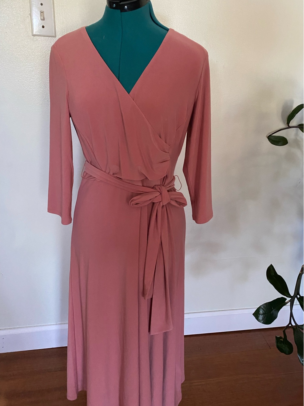 Ralph Lauren Rose Wrap Jumpsuit with Waist Tie